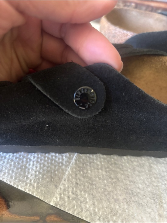 Birkenstock Boston Shoes sz 12 EU 45 Men’s Suede Slip-On Clog black with defect main image 16